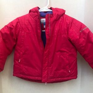 Columbia Girls' Red Hooded Winter Jacket